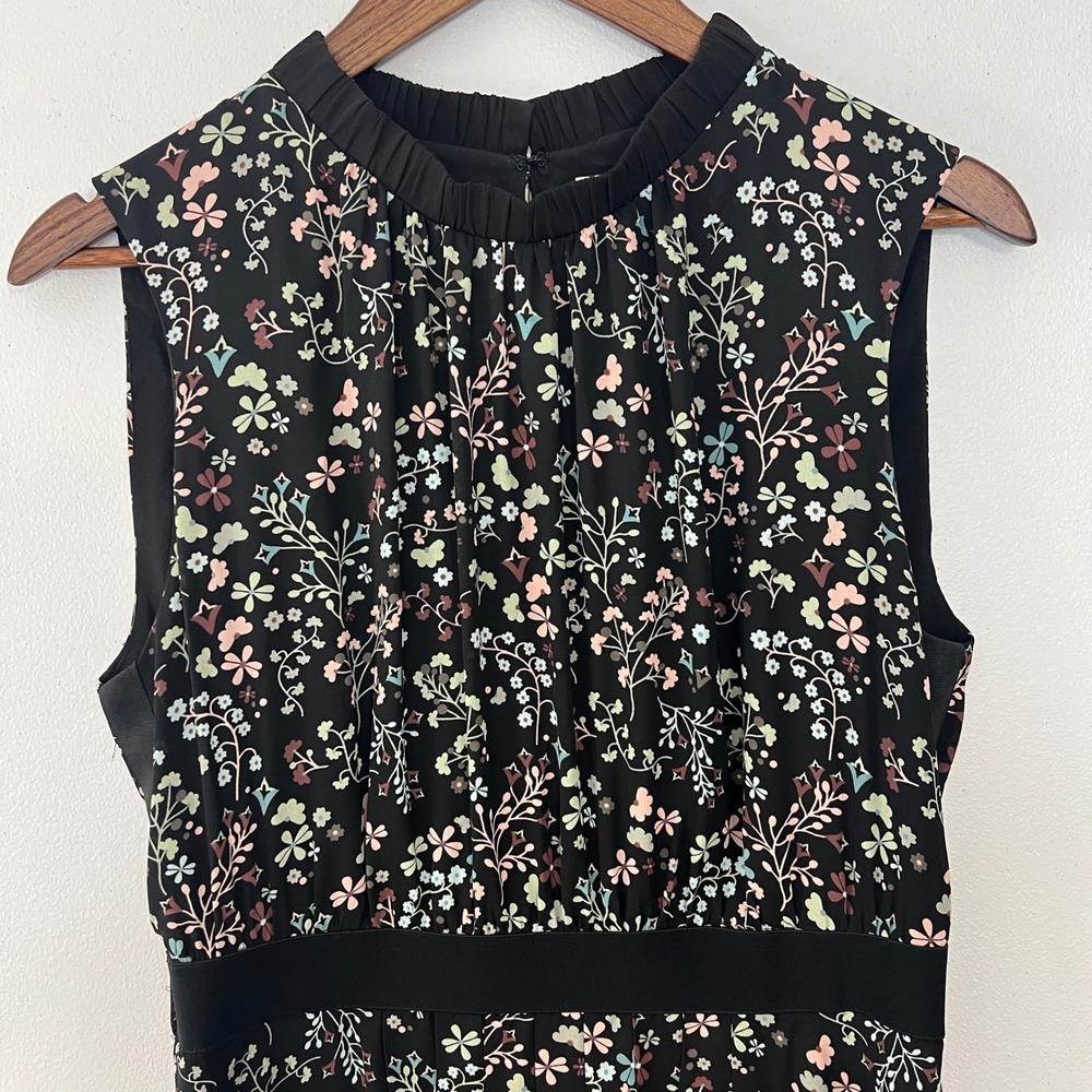 Ted Baker London 4 Dress Frarley Hazel Black Floral High Low Wedding Guest Event - Picture 5 of 14